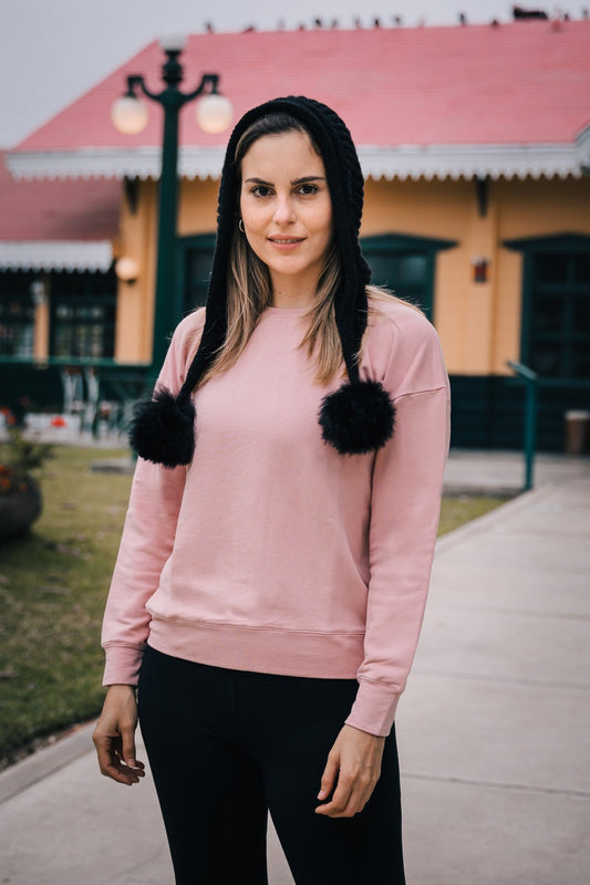 Cotton Clouds Sweatshirt - Pale Rose-0