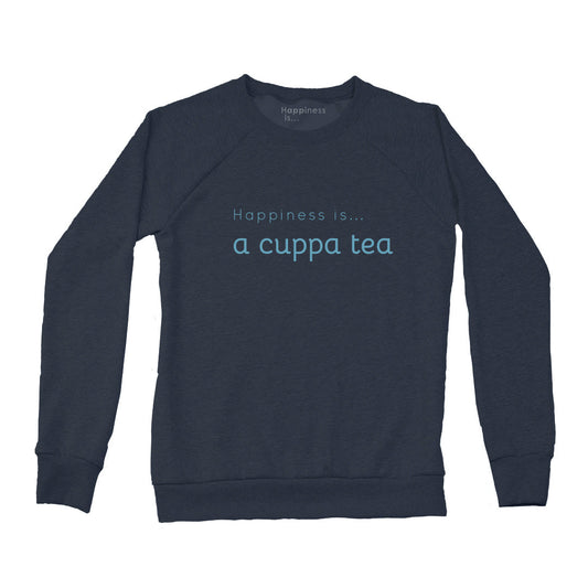Women's Cuppa Tea Crew Sweatshirt, True Navy-0