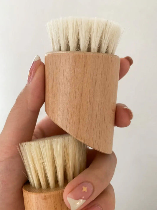 Plastic free Face Brush with Natural Bristles-0