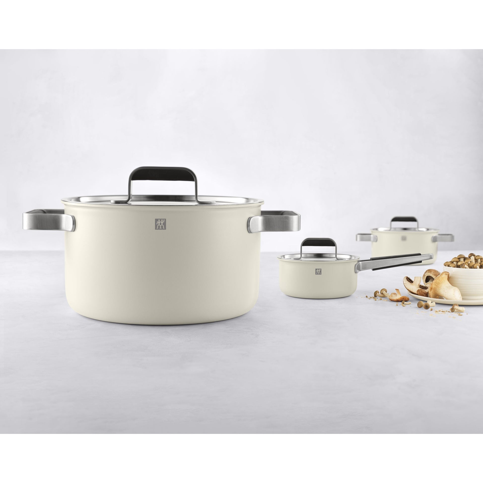 ZWILLING Pure Cookware Set, 6 Piece 18/10 Stainless Steel, Ivory-White-1