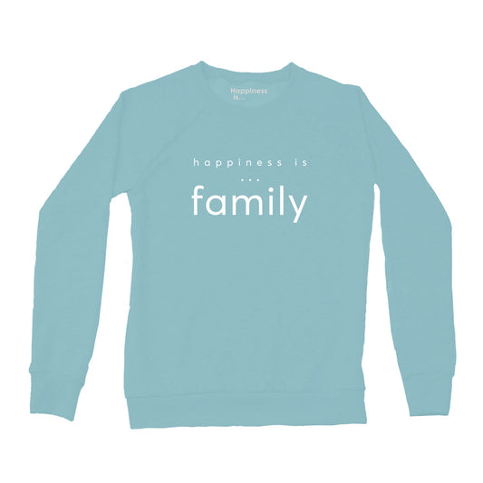 Women's Family Crew Sweatshirt, Teal-0