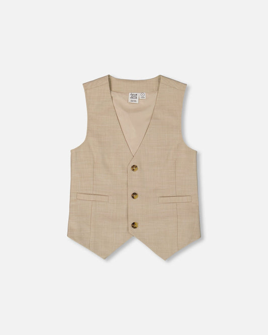 Sleeveless Vest Light Taupe-0