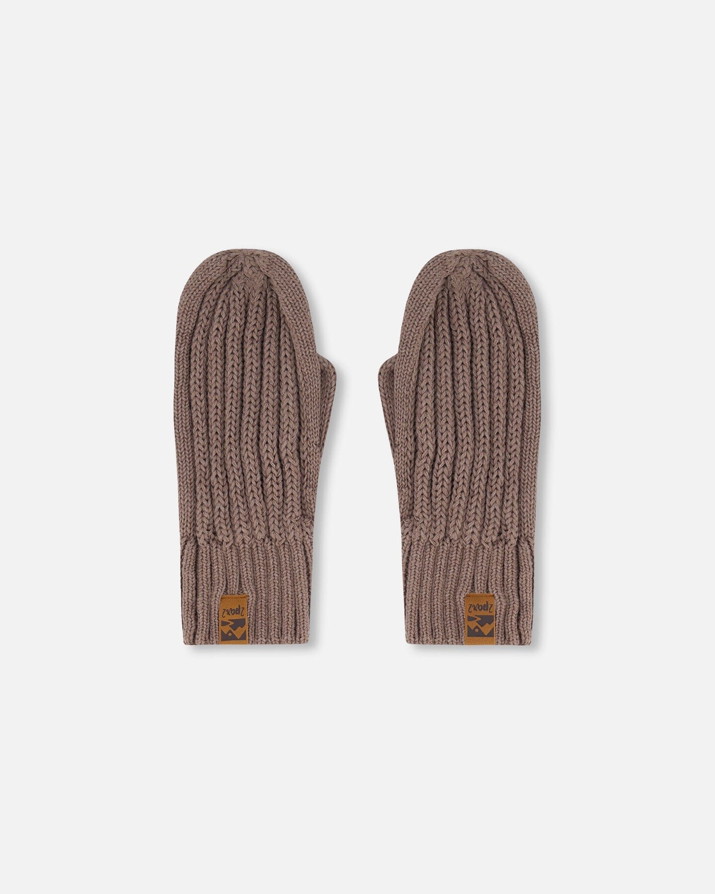 Knit Mittens Taupe-0