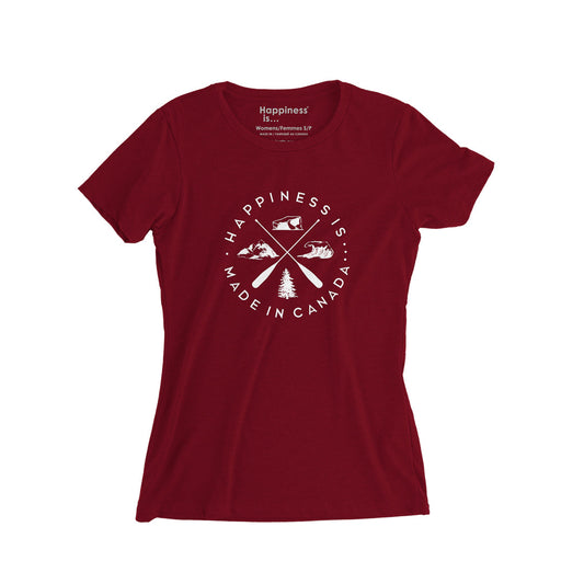 Youth Girls Crest T-Shirt, Canada Red-0