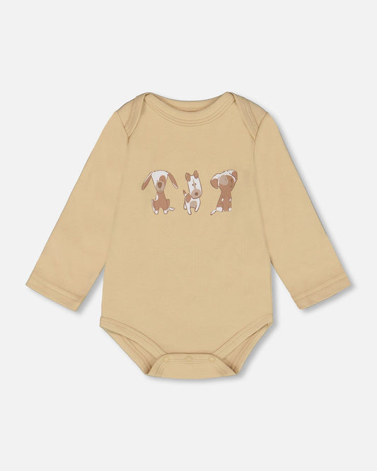 Organic Cotton Onesie Light Caramel-0