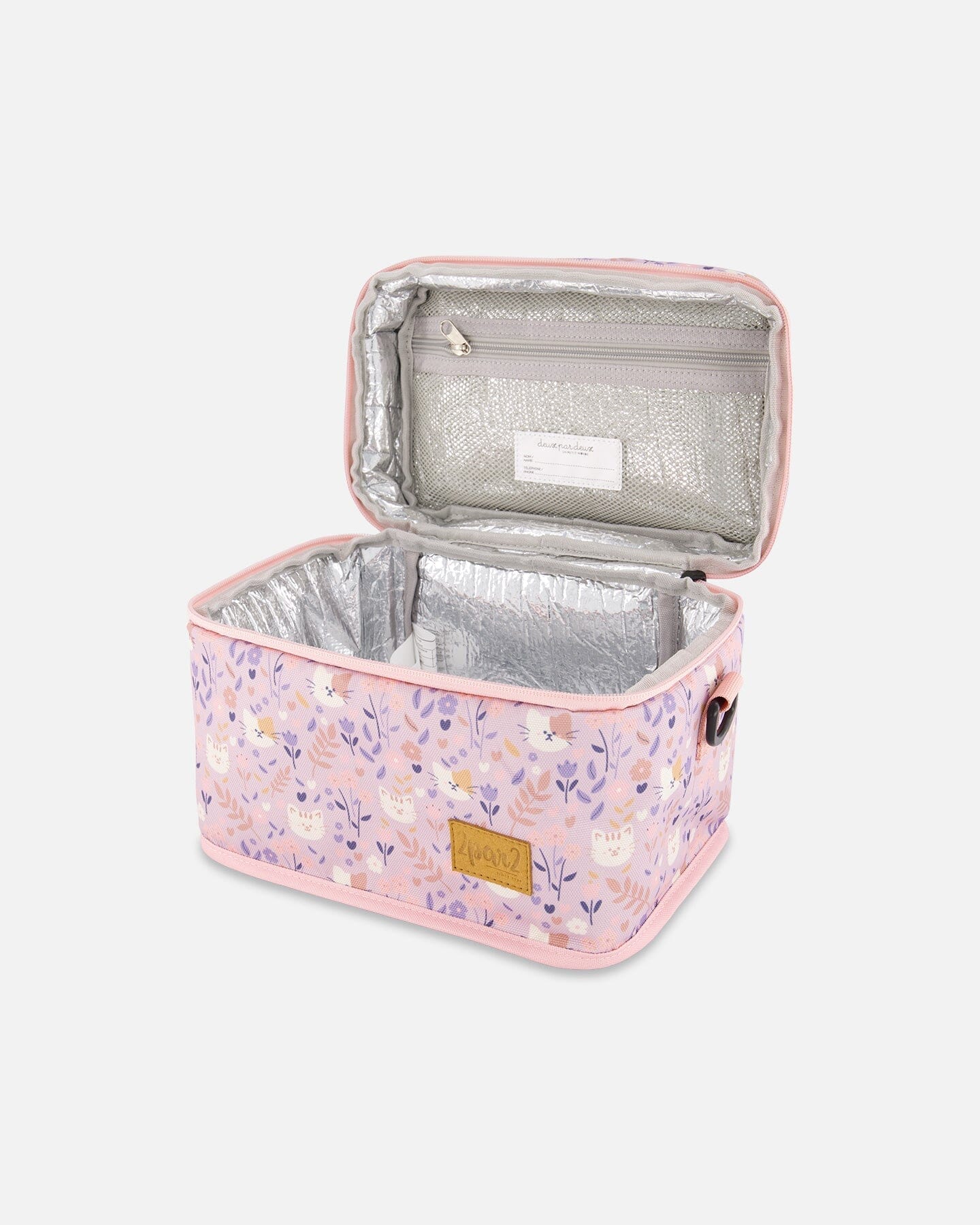 Lunch Box Lilac Cat Print-2