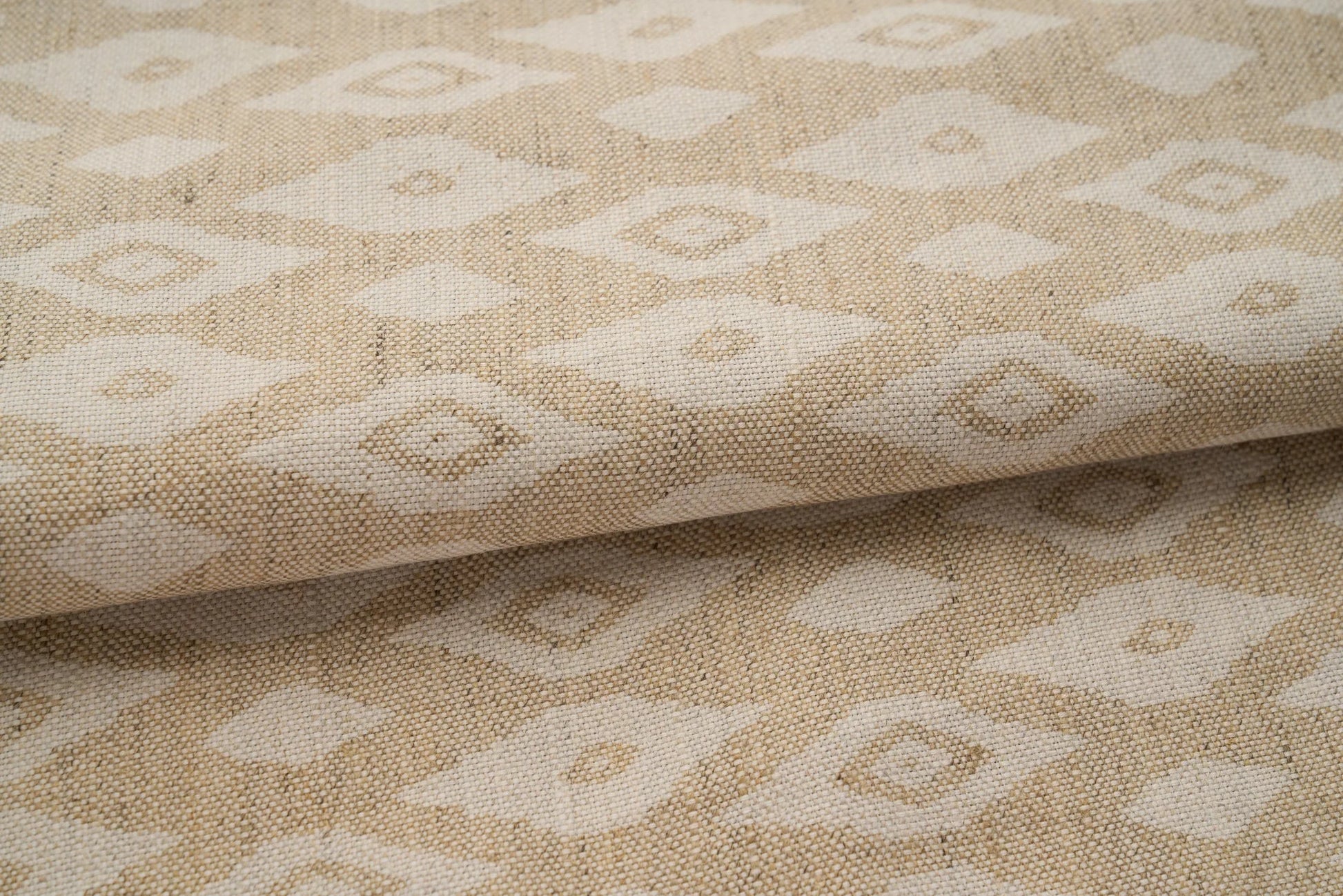 Eco Friendly Hemp Fabric with Ikat Pattern for Curtains & Cushions - GOTS Certified, 240gsm, 147cm Wide - By the Metre-3
