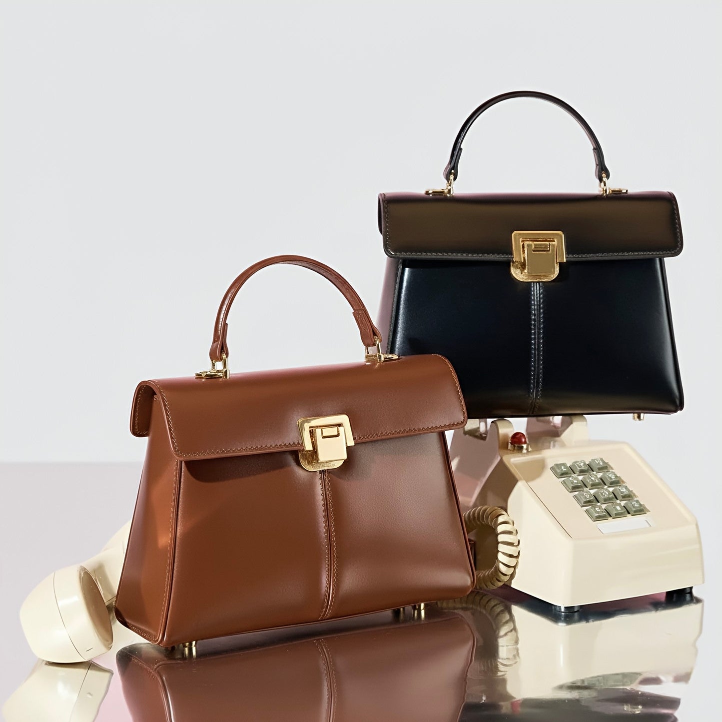 Lumis Leather Bag – Luxury Cowhide Leather Handbag for Timeless Elegance