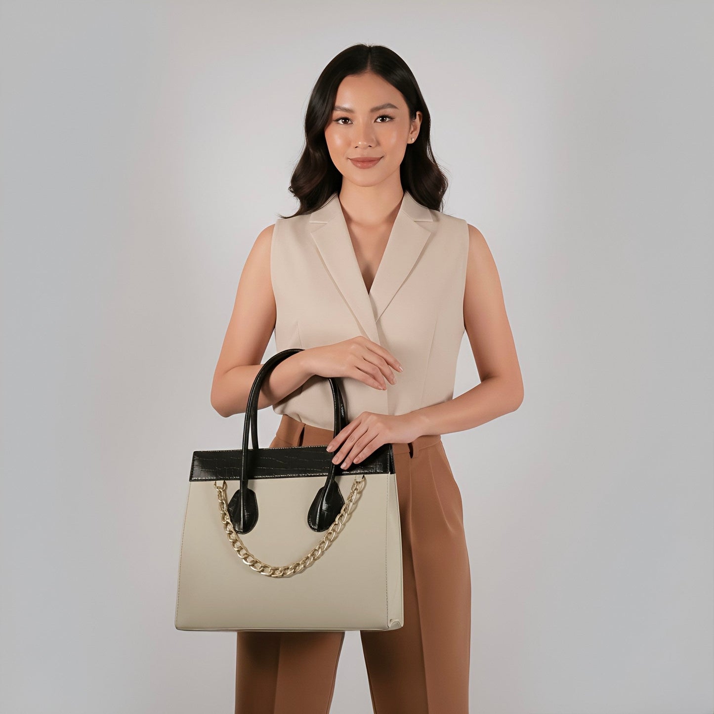 Large Tote Bag Top Handle Handbag for Women Bags (Versa Handbag by Rotta)