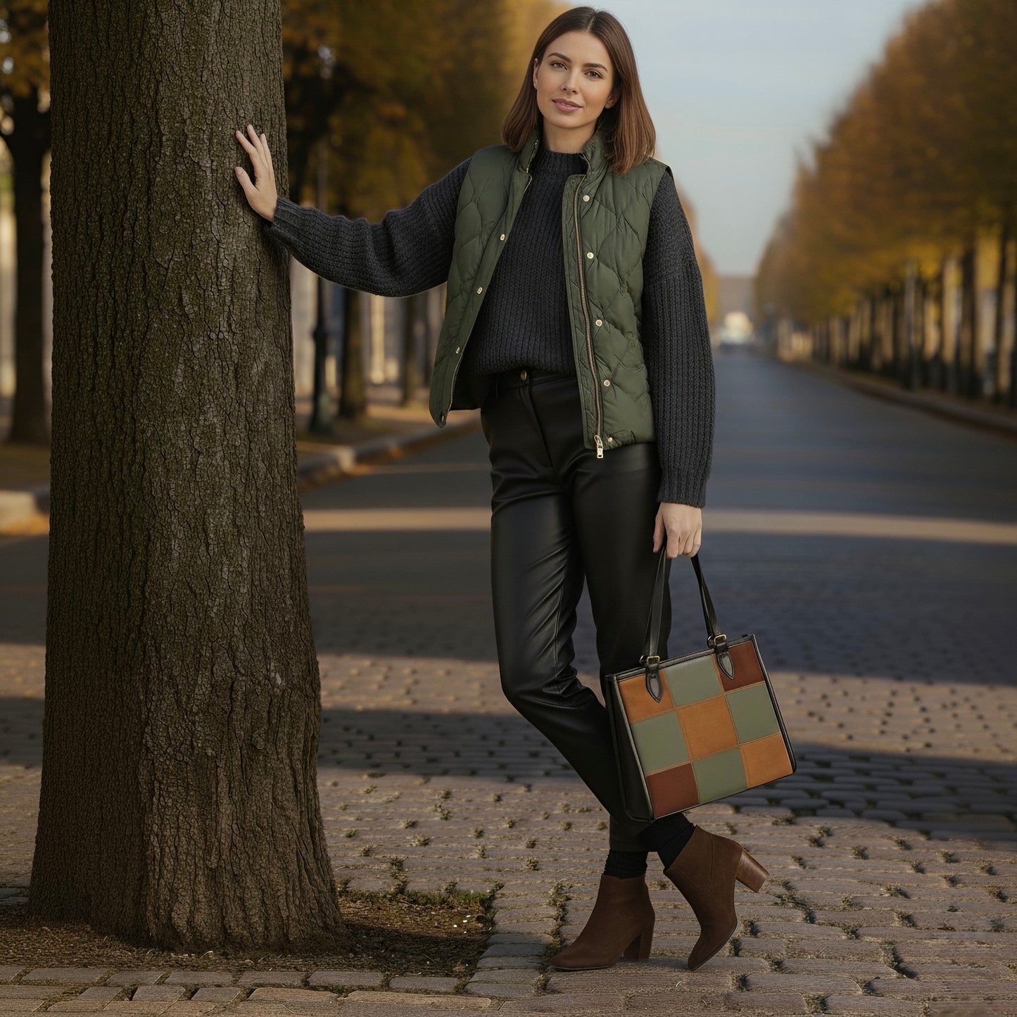 Tote Bag for Women - Shoulder Handbag, Vintage Style (Eclipse by Rotta)