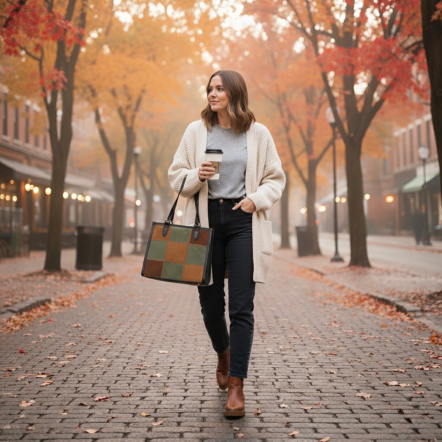 Tote Bag for Women - Shoulder Handbag, Vintage Style (Eclipse by Rotta)