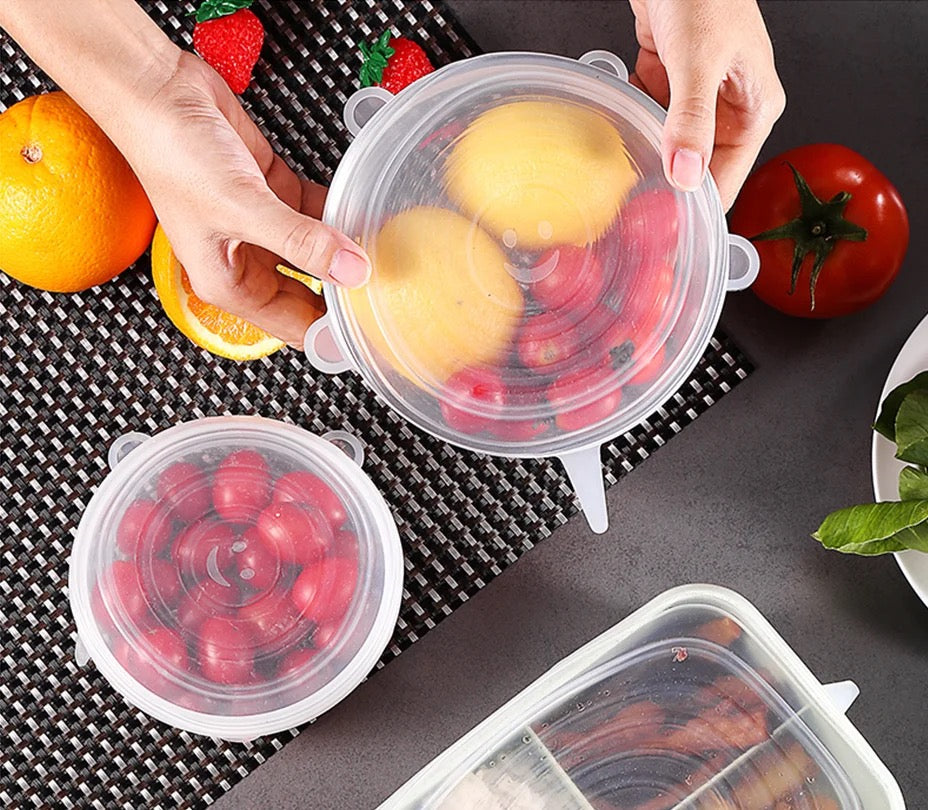 Eco-Friendly Reusable Silicone Stretch Food & Dish Covers – Set of 6-0