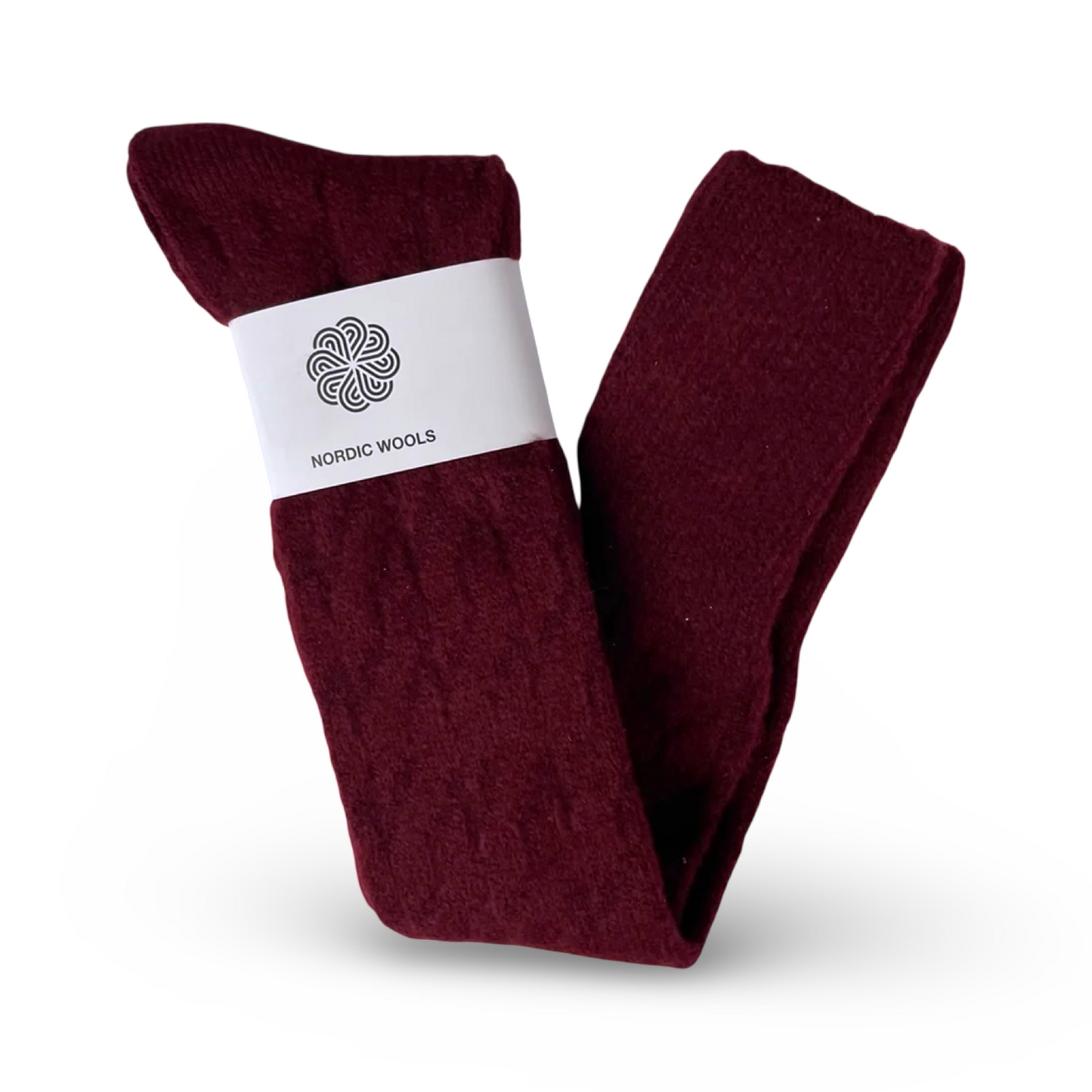 Nordic Socks Faux Angora Over The Knee - Crimson - Womens-0