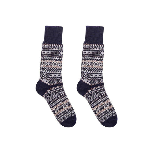 Nordic Socks Merino Wool in PERFORM™ (Sigrid - Navy) - Unisex-0