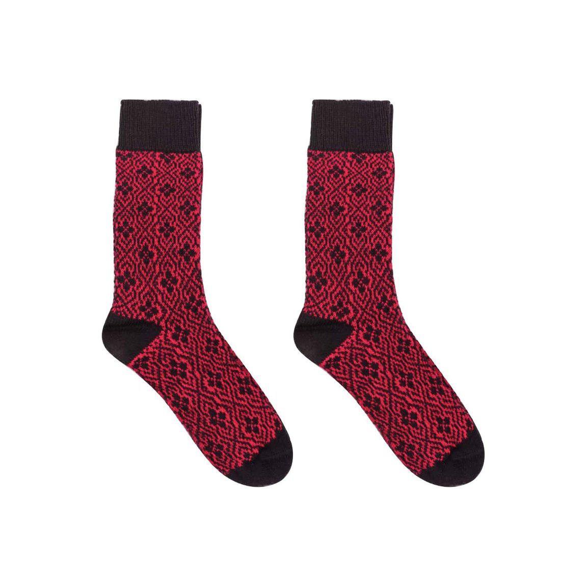 Nordic Socks Merino Wool in PERFORM™ (Ulf - Cherry) - Unisex-0