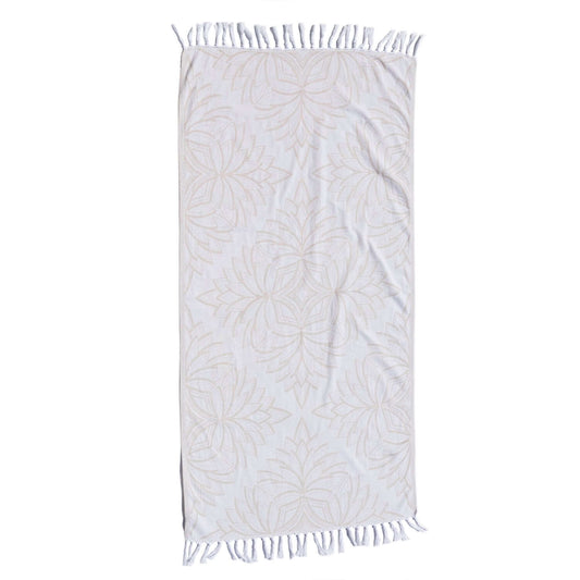 Turkish Towel | Body Towel | Oat + White-0