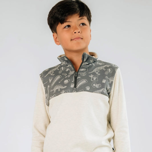Youth Bamboo Fleece Half Zip-0