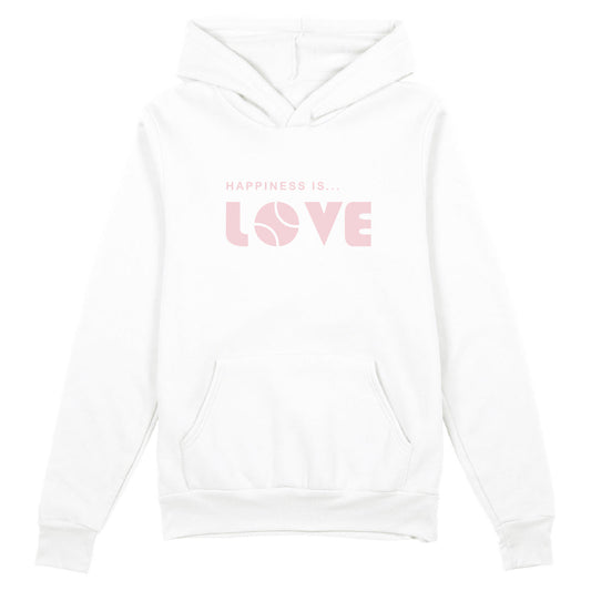 Unisex Tennis Love Hoodie, White-0