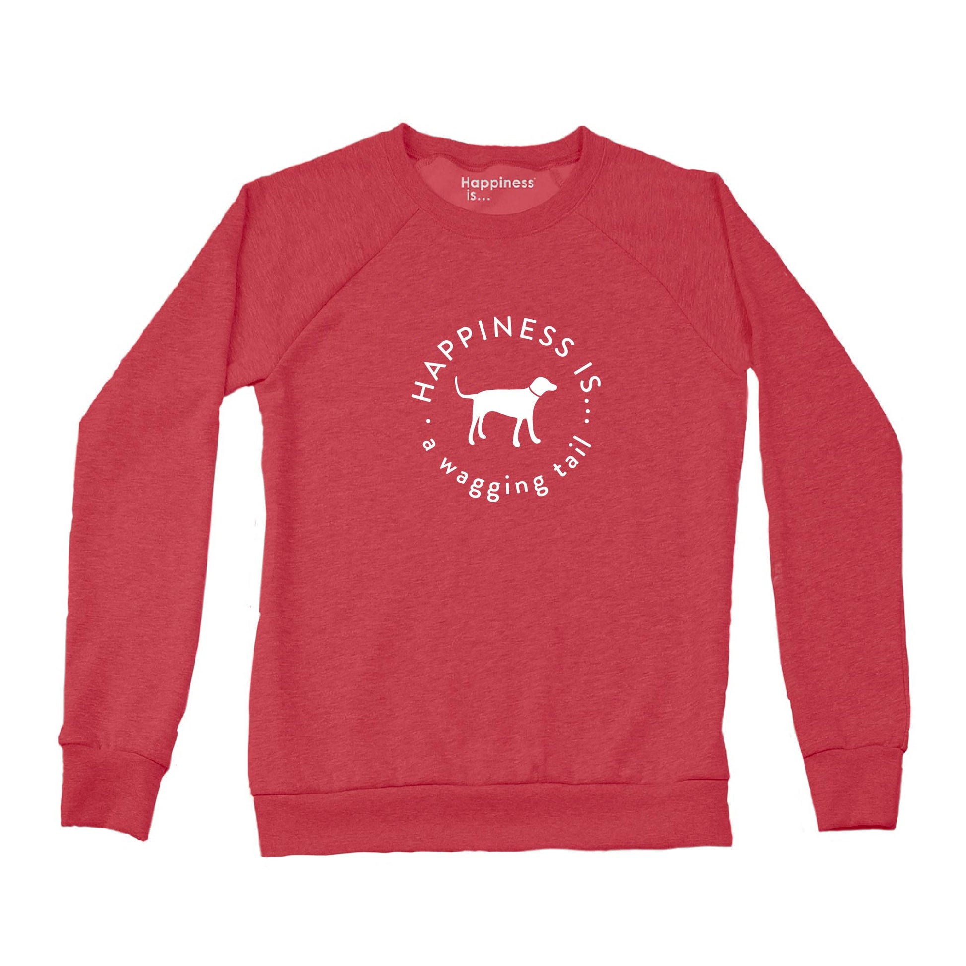 Women's Wagging Tail Crew Sweatshirt, Chili-0