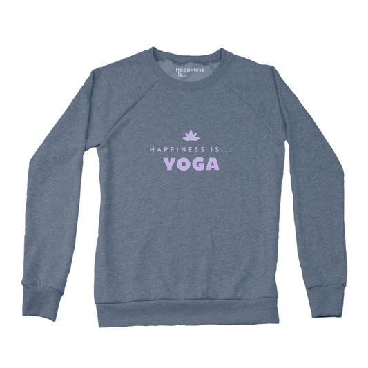 Women's Yoga Bold Crew Sweatshirt, Heather Navy-0