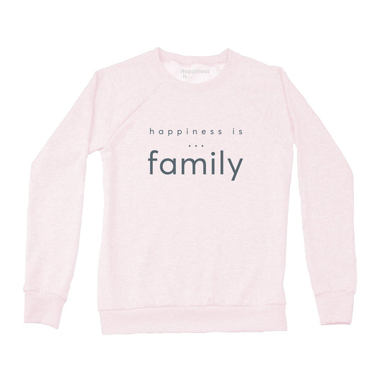 Women's Family Crew Sweatshirt, Ballet Pink-0