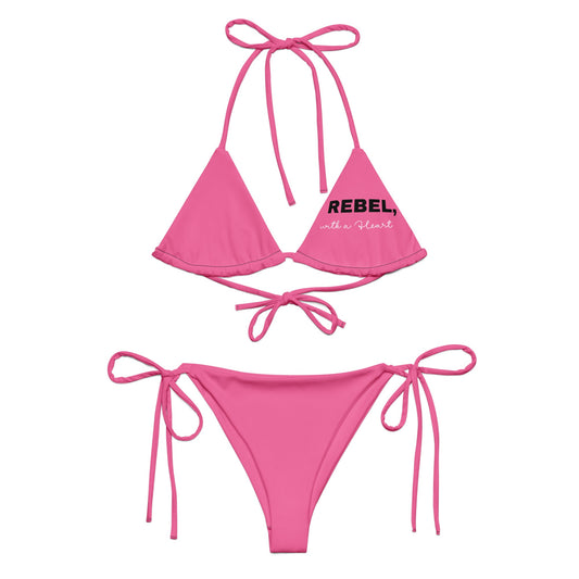All-over print recycled string bikini-0