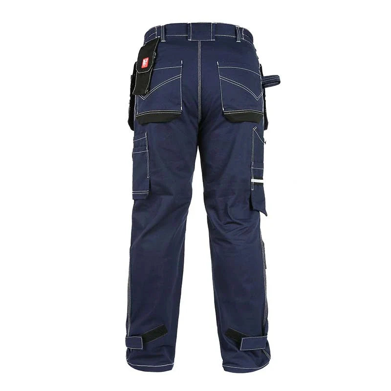 100% Cotton Cargo Pants with Detachable and Movable Hanging Pockets, Knee Pad Installable, Durable for Outdoor Working [B111]-4