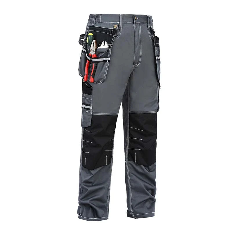 100% Cotton Cargo Pants with Detachable and Movable Hanging Pockets, Knee Pad Installable, Durable for Outdoor Working [B111]-2