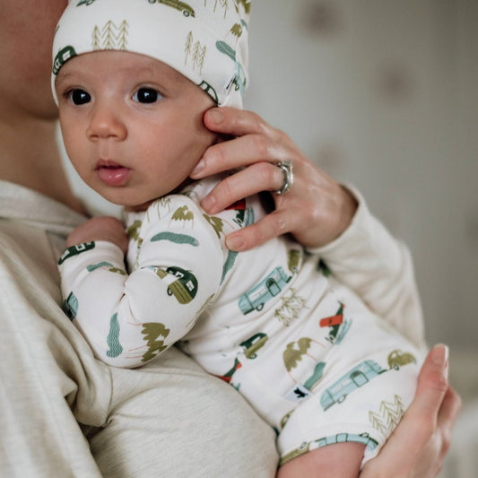 Baby Long-Sleeve Bamboo Onesie | Prints-0