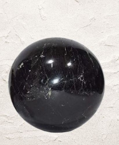 Black Tourmaline Gemstone Sphere-0