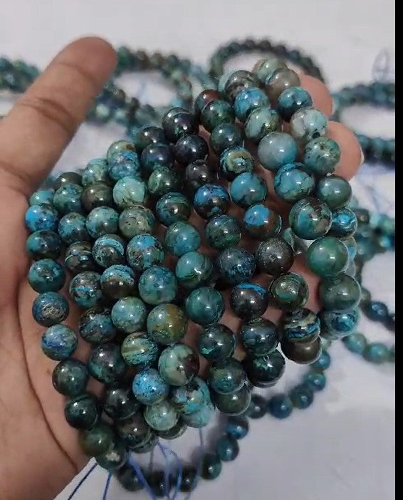 Chrysocolla Gemstone Beads (8mm)-3