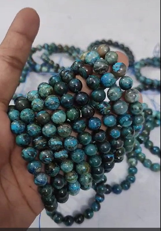 Chrysocolla Gemstone Beads (8mm)-1