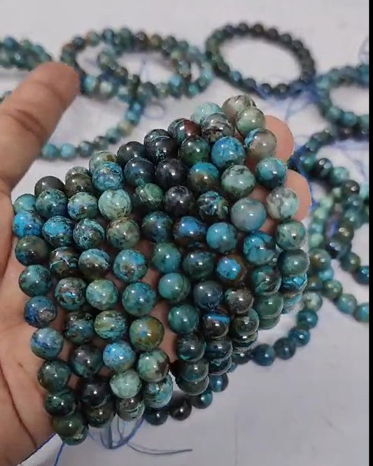 Chrysocolla Gemstone Beads (8mm)-0