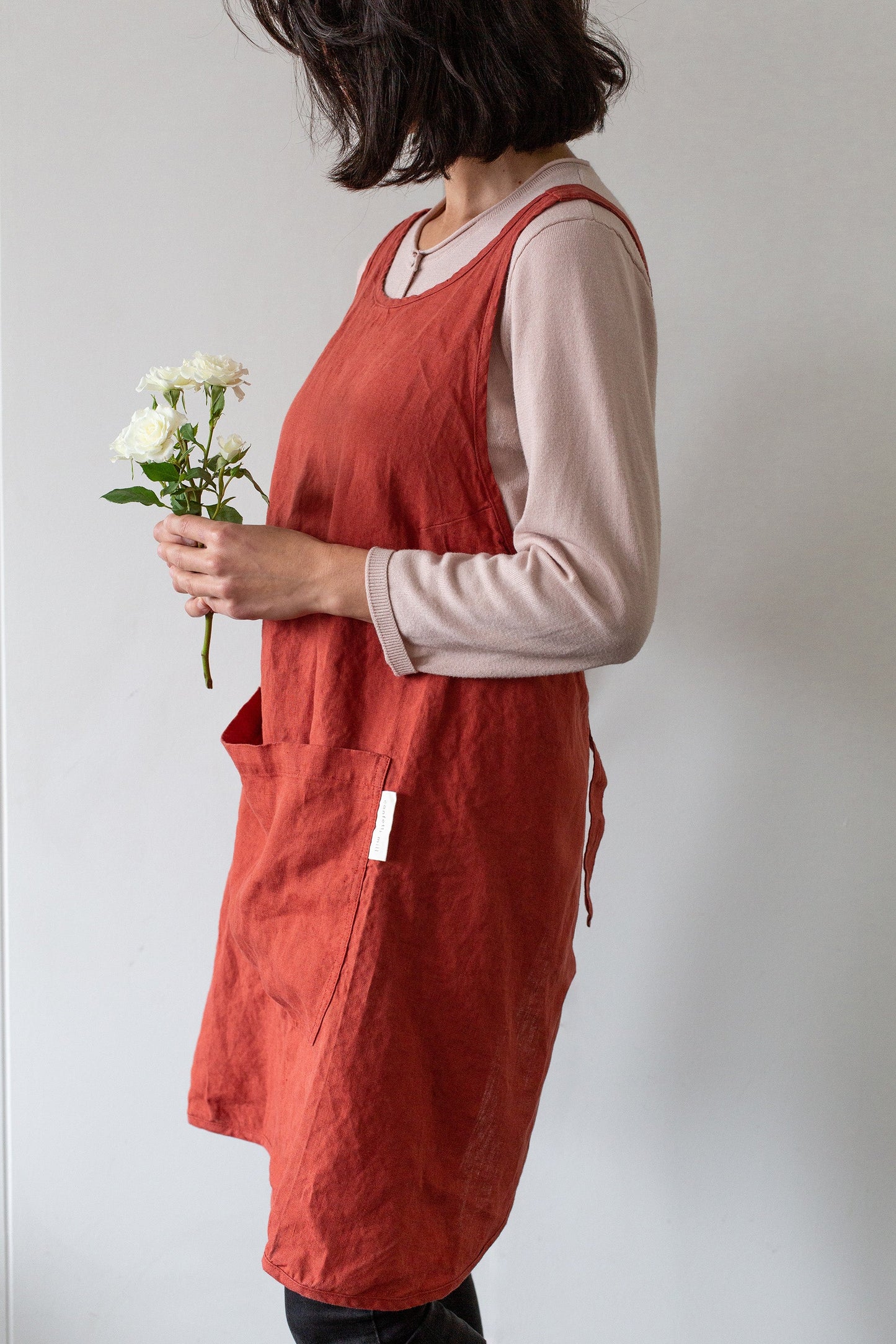 Linen Apron - Terracota