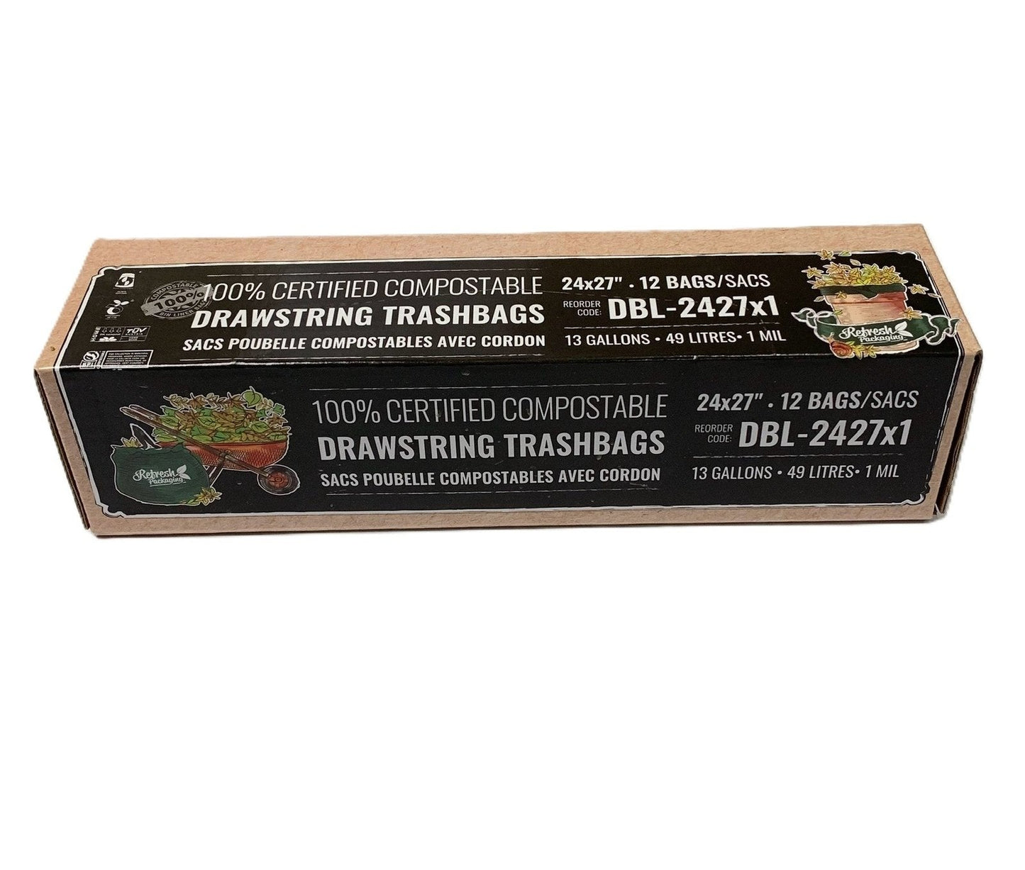 Compostable Drawstring Trash Bags