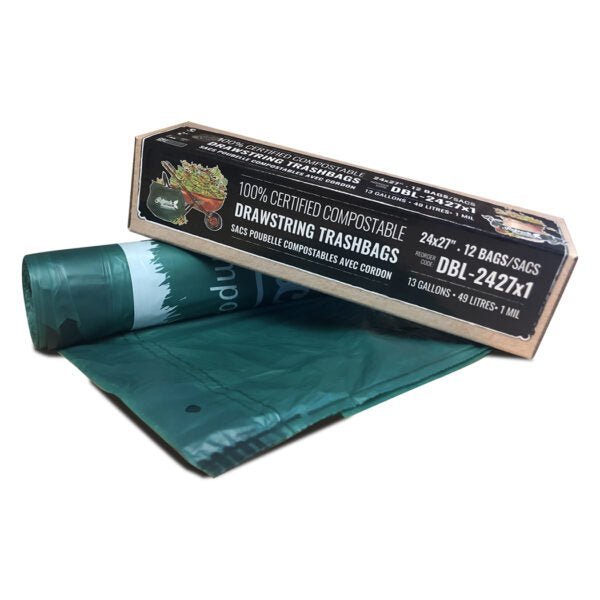 Compostable Drawstring Trash Bags