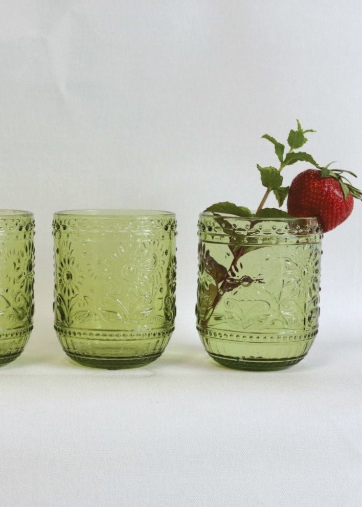Floral Glass, Set of 2