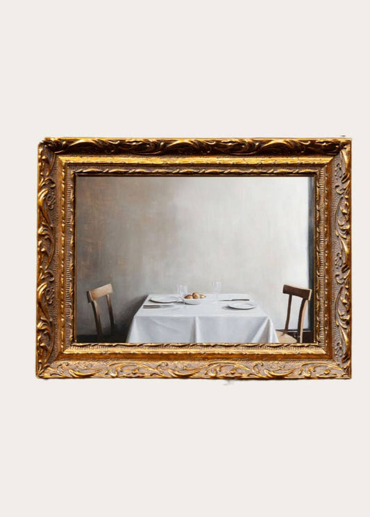 French Bistro | French Brass Gold Mould Framed Art – 8” x 10”