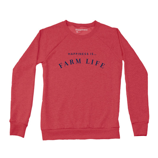 Women's Farm Crew Sweatshirt, Chili-0