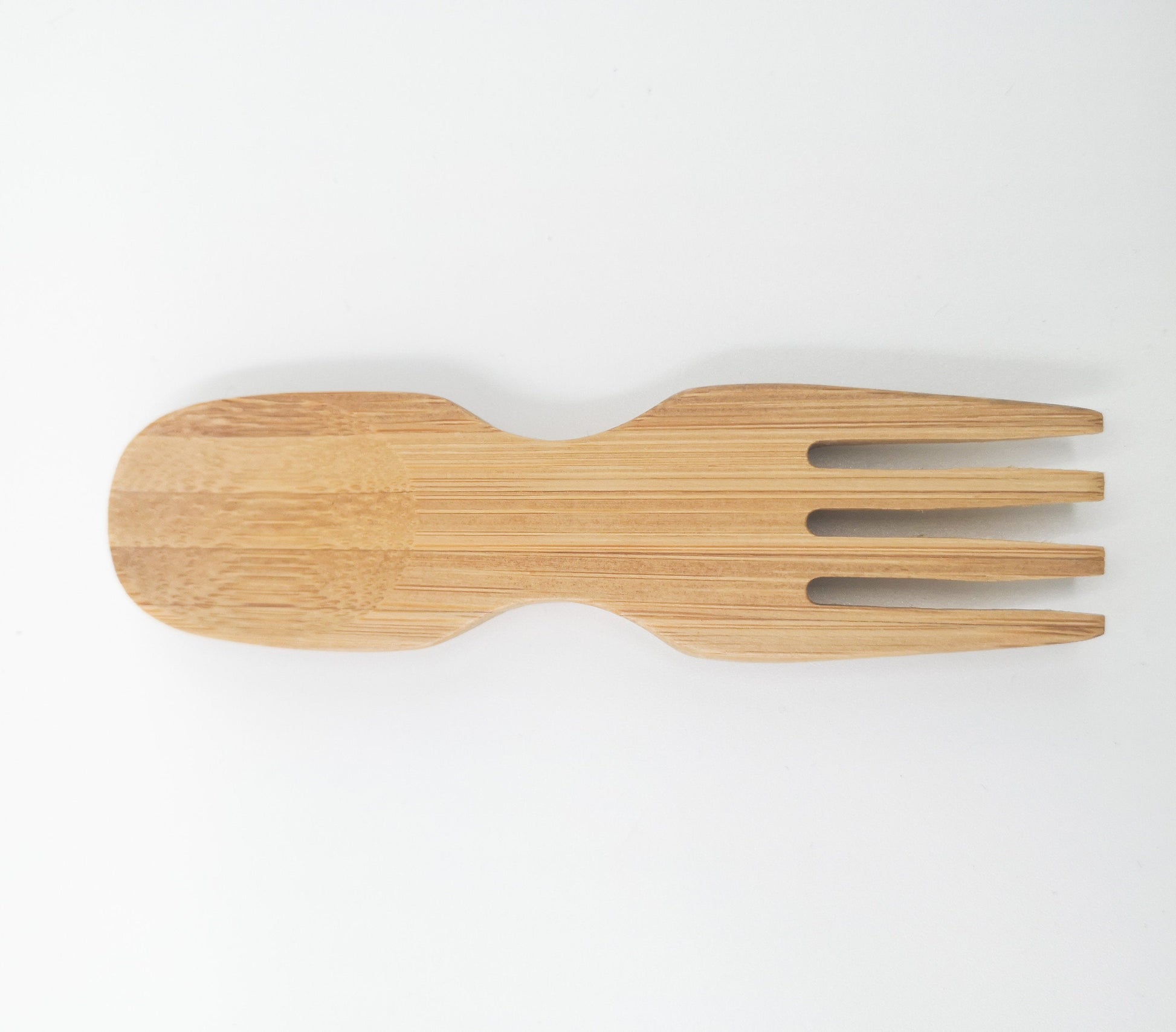Natural Bamboo Spork-Zero Waste Free Of Plastic-Sustainable Cotton Pouch-2