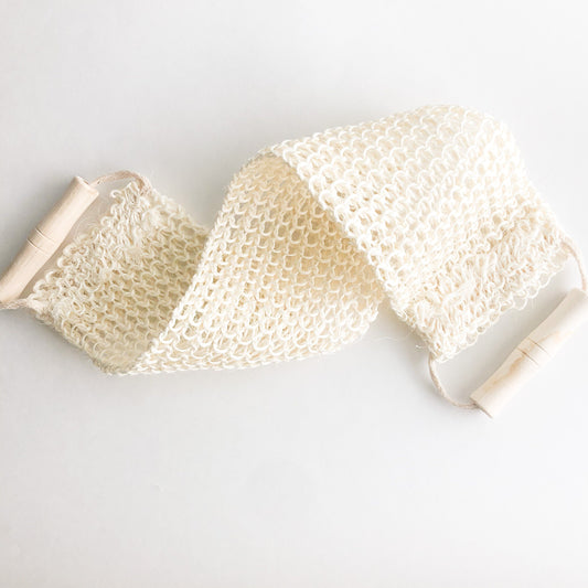 Natural Sisal Back & Body Scrubber - Organic Biodegradable Zero Waste Exfoliating - Plastic Free Sustainable Shower & Bathroom-0