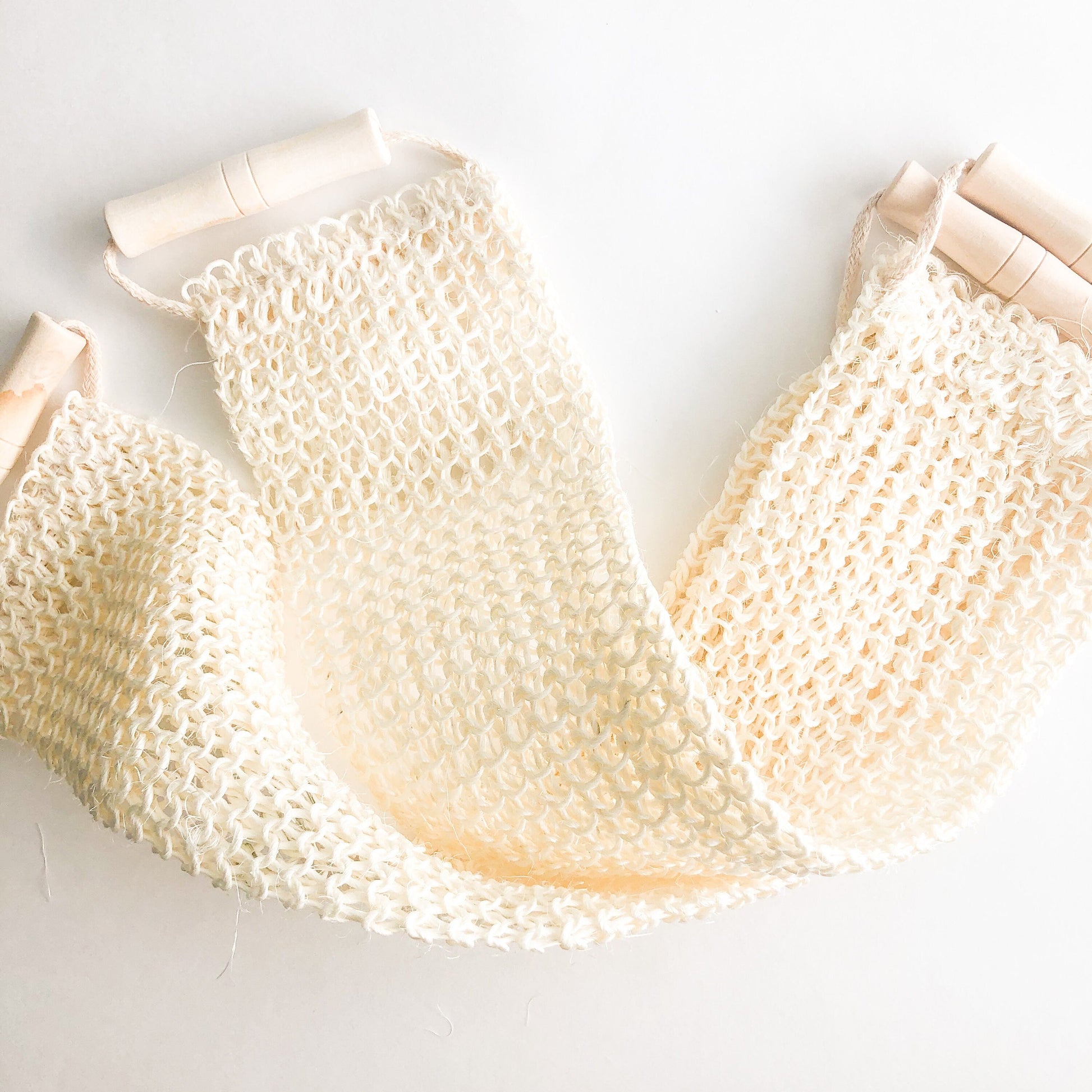Natural Sisal Back & Body Scrubber - Organic Biodegradable Zero Waste Exfoliating - Plastic Free Sustainable Shower & Bathroom-3