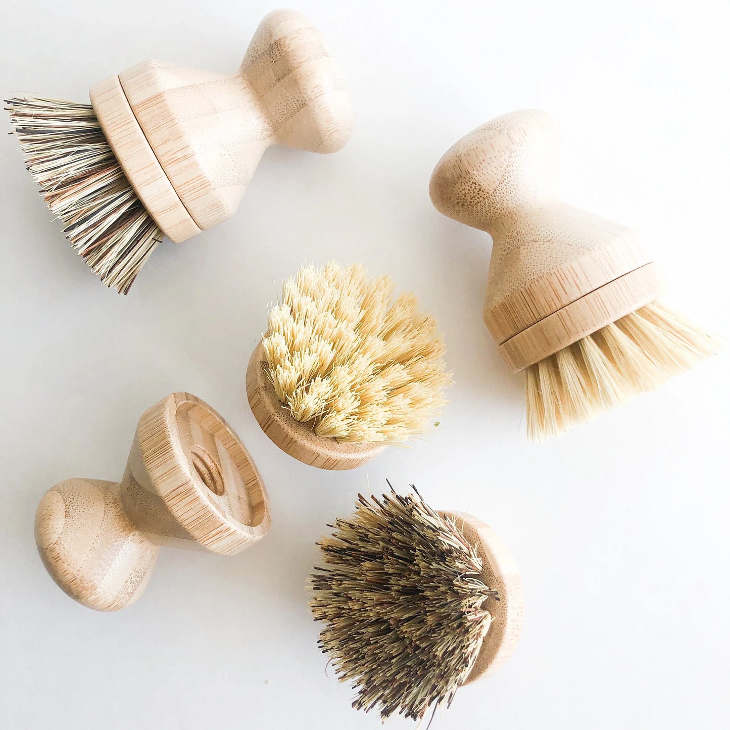 Natural Bamboo Pot & Dish Brush With Replaceable Head - Organic Biodegradable Zero Waste Multipurpose Brush - Sustainable Kitchen-0