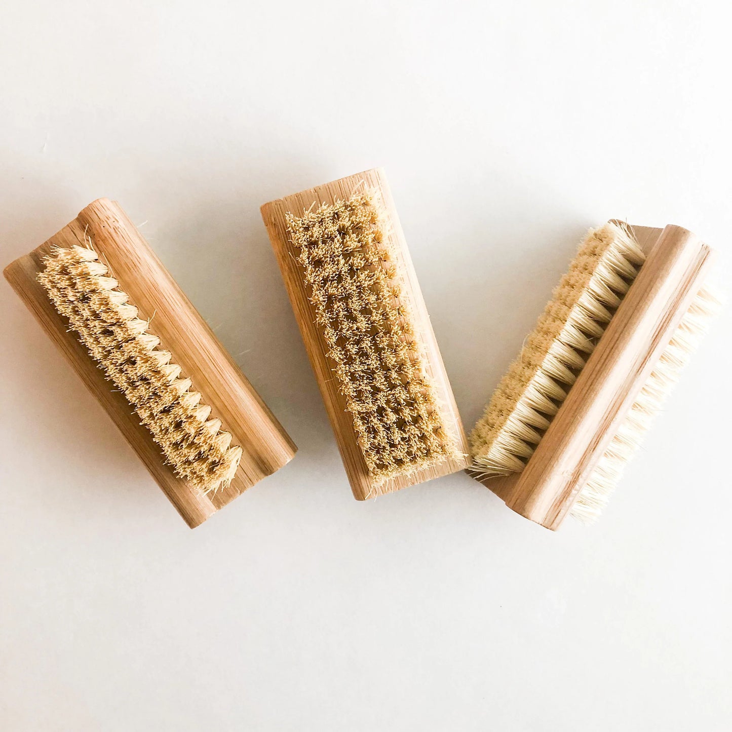 Natural Bamboo Sisal Nail Brush - Plastic Free Zero Waste Double Sided Bamboo Nail Brush - Sustainable Beauty-2