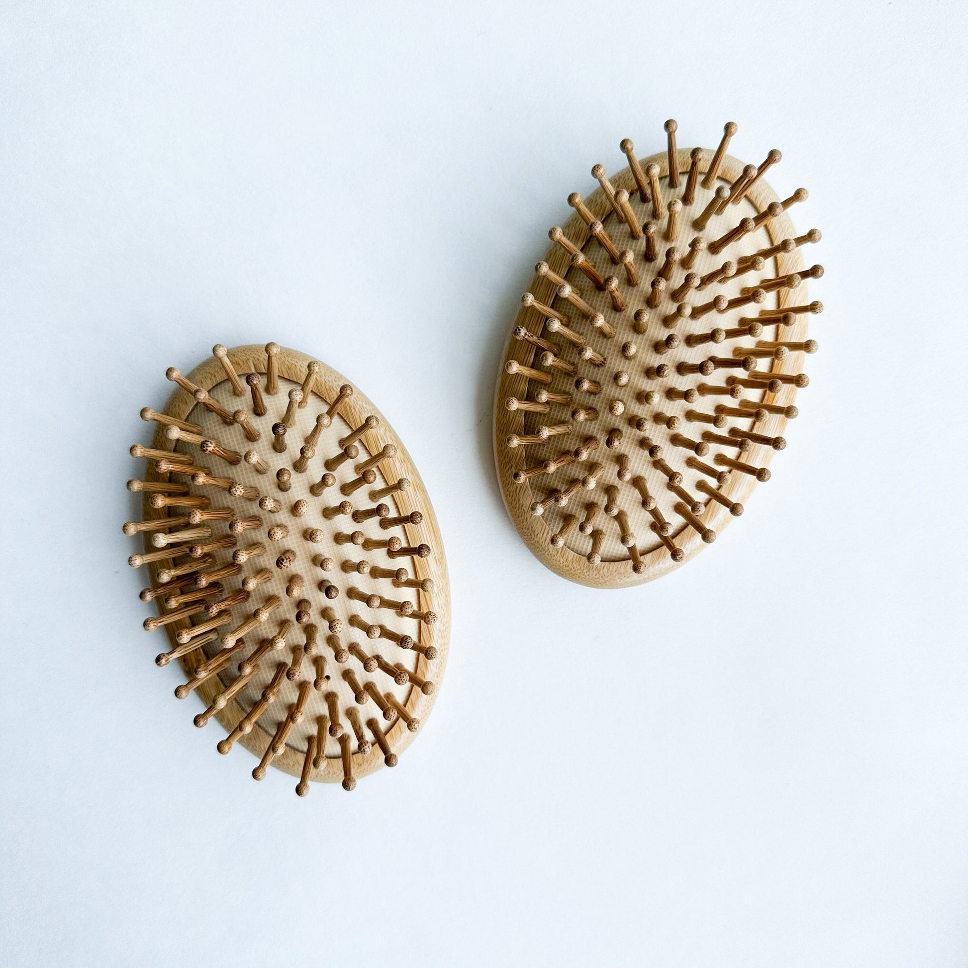 Natural Plastic Free Bamboo Hair & Beard Brush - Eco Friendly Biodegradable Detangling Bamboo Travel Brush - Zero Waste Bamboo Handheld Brush-1