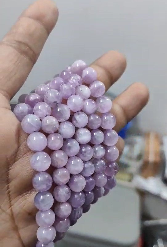 Kunzite Gemstone Beads (8mm)-3