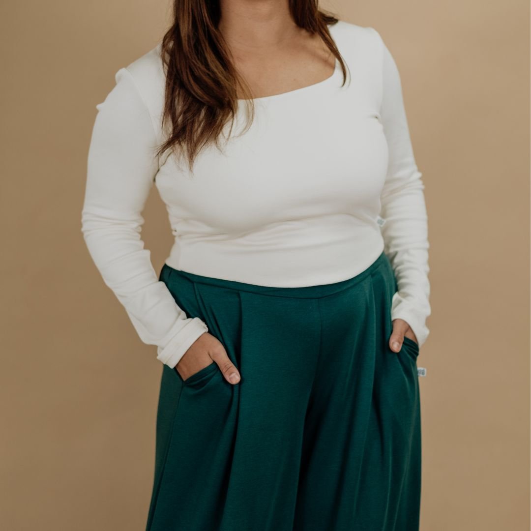 Ladies' Eva Sculpted Bamboo Square Neck Crop-1