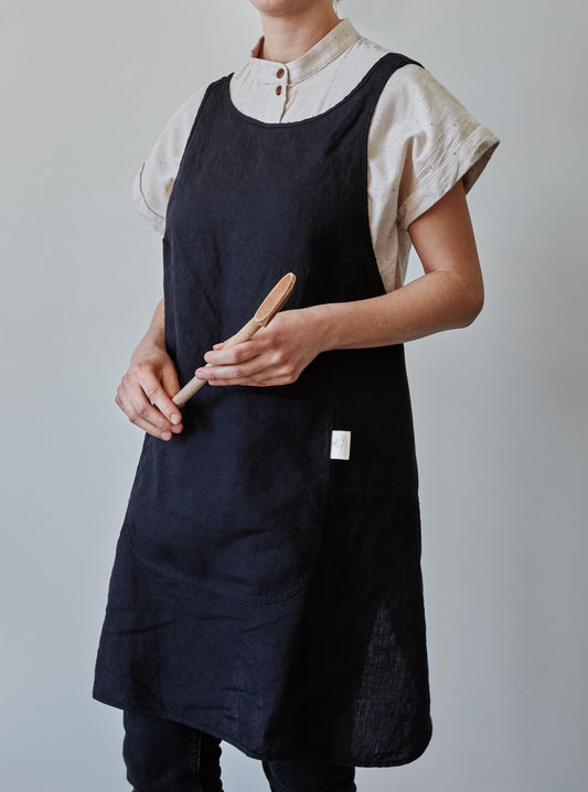 Linen Apron - Black