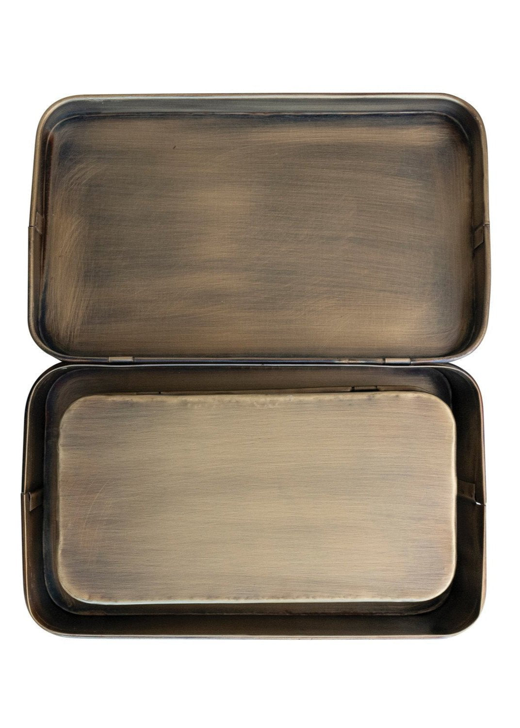 Metal Brass Boxes, Set of 2