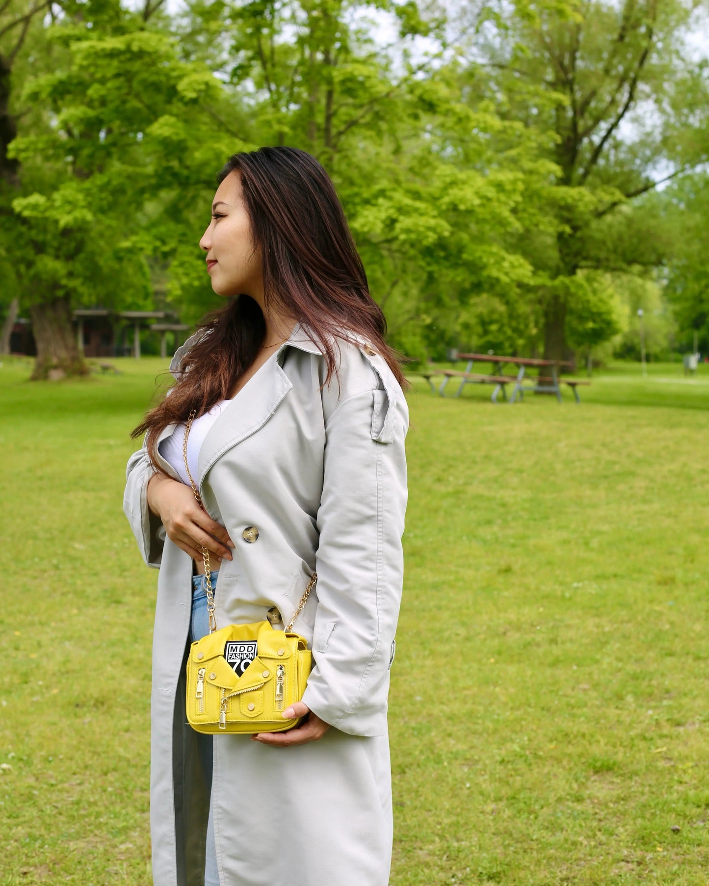 NOVA Mini Leather Crossbody Bag with Chain Strap